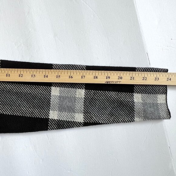 Max Studio Pullover Mock Neck Sweater, Black and White Block Plaid Print, Size L - Picture 13 of 13